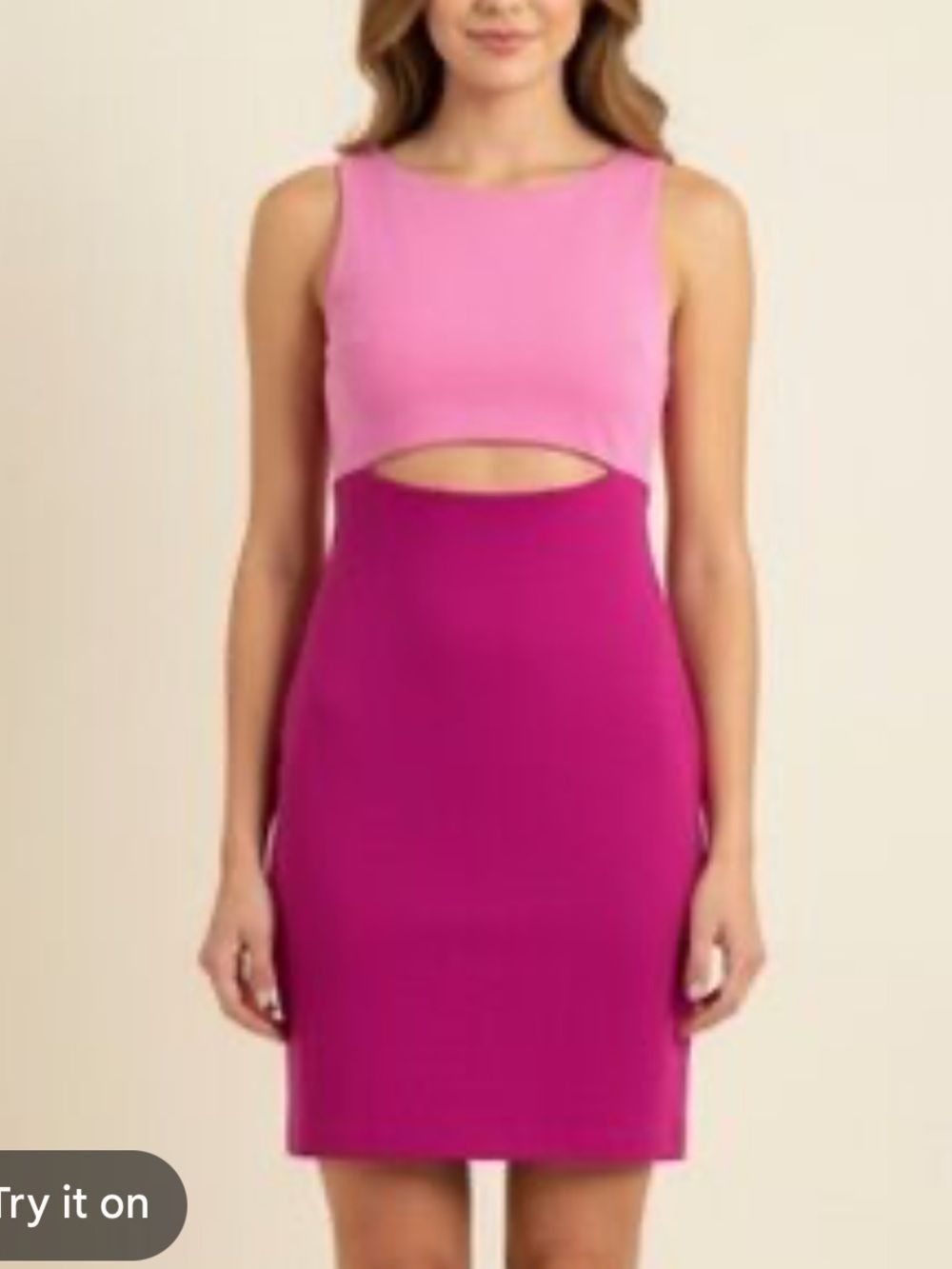 Amanda Uprichard Pink Cutout Mini Dress